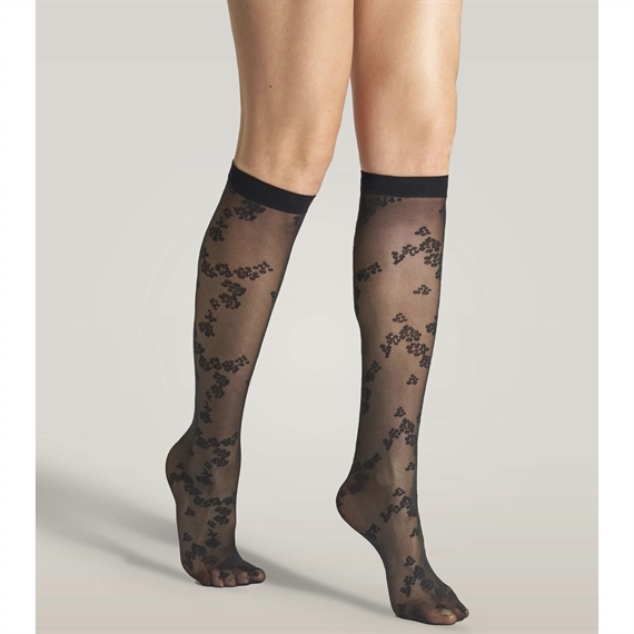 Wolford Floret Knee-Highs, Sort
